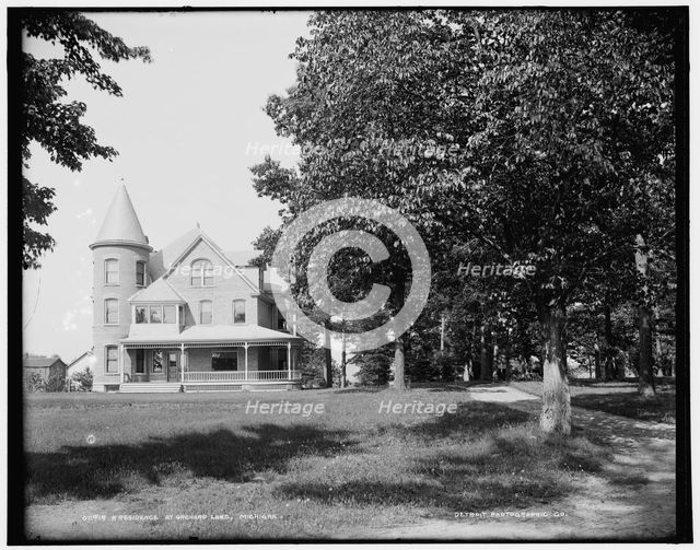 A Residence at Orchard Lake, Michigan, between 1890 and 1901. Creator: Unknown.