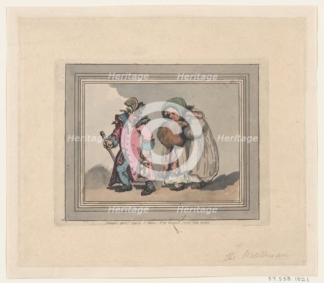 A Return from a Visit, April 3, 1798., April 3, 1798. Creator: Thomas Rowlandson.