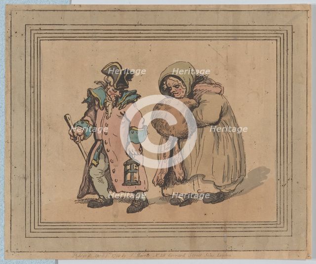 A Return from a Visit, April 3, 1798., April 3, 1798. Creator: Thomas Rowlandson.