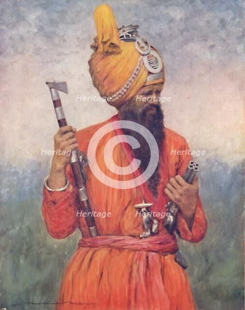 'A Retainer from Jind', 1903. Artist: Mortimer L Menpes.