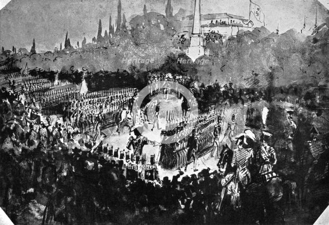 'A Review at Madrid', (1930).Artist: Constantin Guys