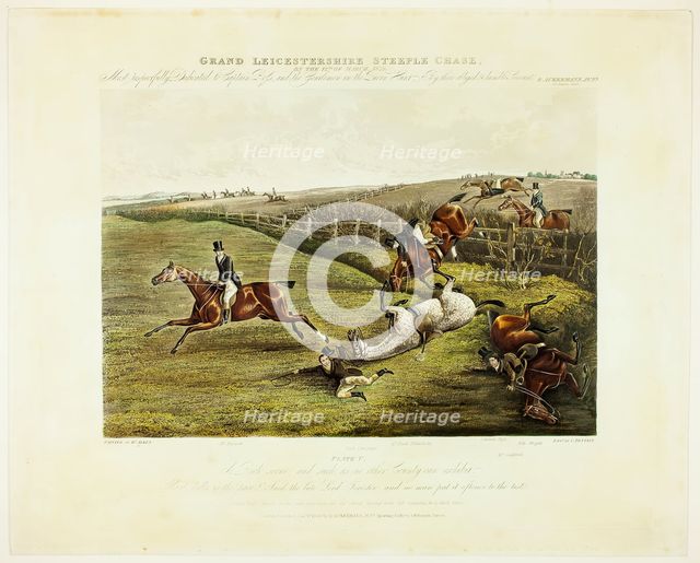 A Rich Scene, from Grand Leicestershire Steeplechase, published 1830. Creator: Charles Bentley.