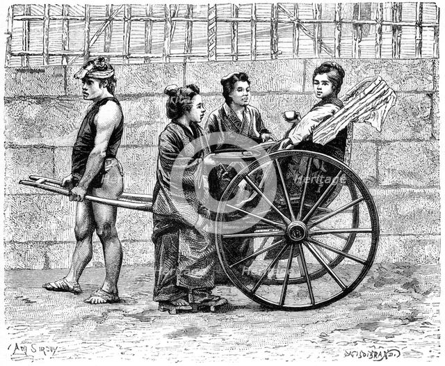 A rickshaw, Japan, 1895. Artist: Unknown