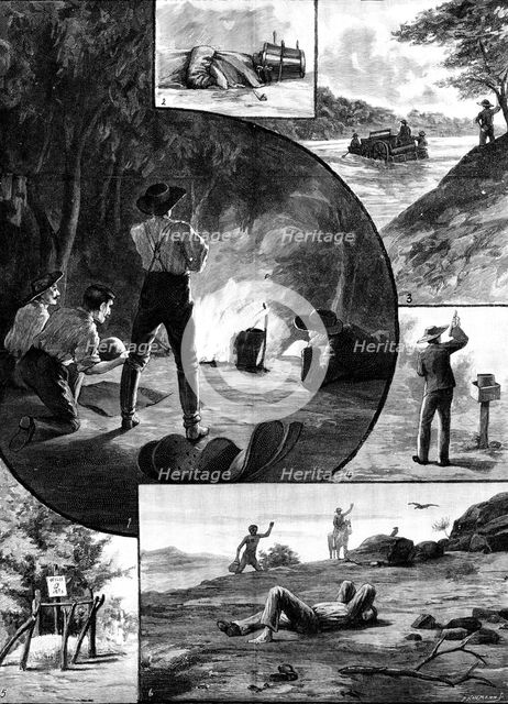 A Ride Across Australia - sketches by Mr. A. J. Vogan, 1890. Creator: P Naumann.