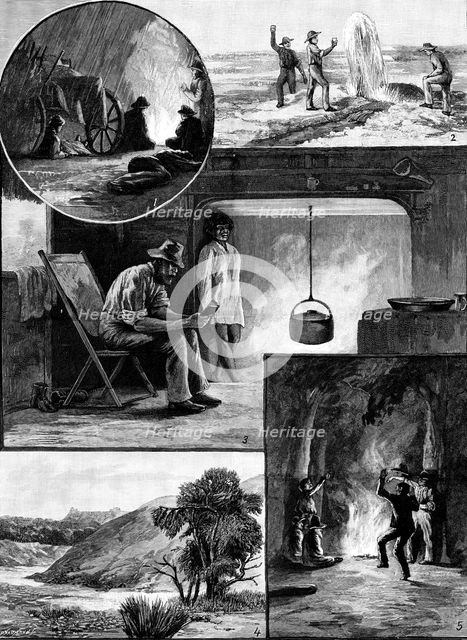 A Ride Across Australia - sketches by Mr. A. J. Vogan, 1890. Creator: P Naumann.
