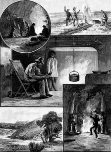 A Ride Across Australia - sketches by Mr. A. J. Vogan, 1890. Creator: P Naumann