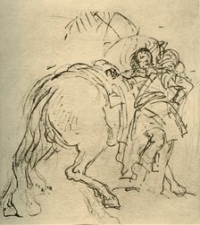 A rider leaning on his horse c1740s, (1928). Artist: Giovanni Battista Tiepolo