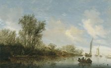 A River with Fishermen, 1645. Creator: Salomon Ruysdael