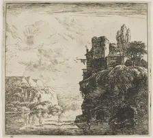A River between Rocks, from the series Set of Landscapes, n.d. Creator: Herman Naijwincx