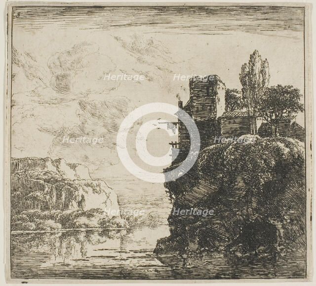 A River between Rocks, from the series Set of Landscapes, n.d. Creator: Herman Naijwincx.