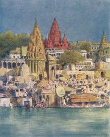A River Festival at Benares 1905. Artist: Mortimer Luddington Menpes