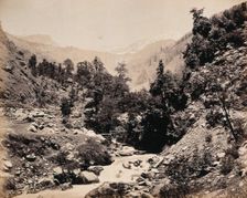 A river in a valley, Kashmir, India, c1860s. Creator: Samuel Bourne