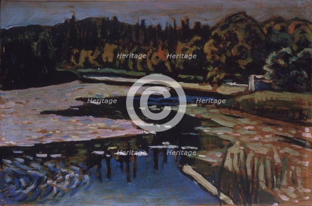 A River in autumn. Artist: Kandinsky, Wassily Vasilyevich (1866-1944)