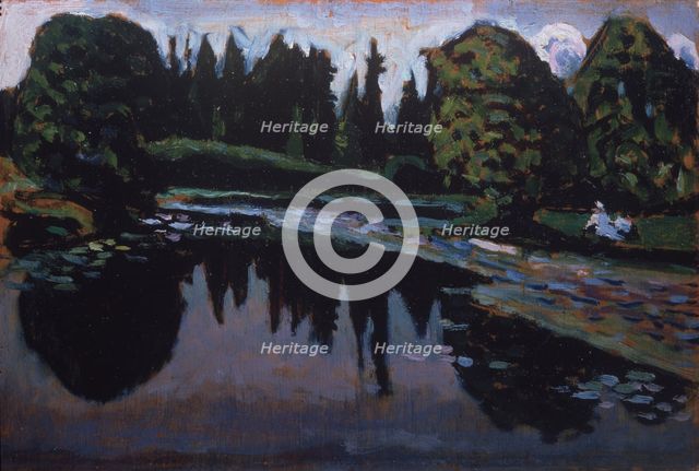 A River in summer. Artist: Kandinsky, Wassily Vasilyevich (1866-1944)