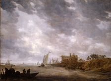 A River Scene, 1642. Creator: Jan van Goyen