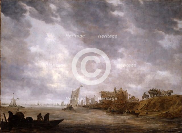 A River Scene, 1642. Creator: Jan van Goyen.