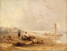 A river shore, mid 19th century. Creator: Clarkson Stanfield