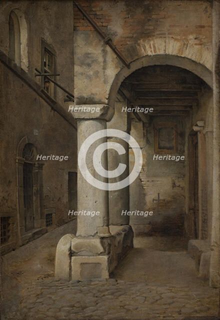 A Roman Alley, 1828-1832. Creator: Ernst Meyer.