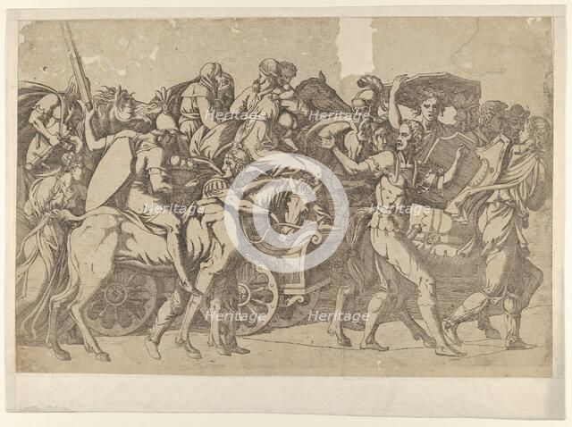 A Roman Army on the March - Troop Convoy, 1540-45. Creator: Antonio Fantuzzi.