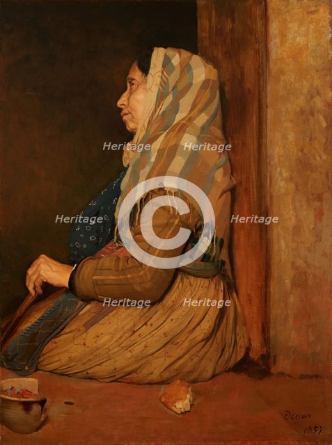 A Roman Beggar Woman, 1857. Creator: Edgar Degas.
