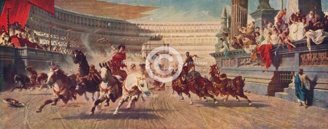 'A Roman Chariot Race', c1882. Creator: Alexander von Wagner.
