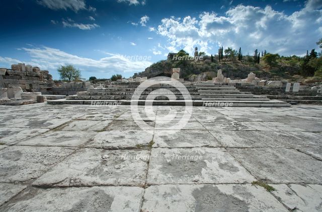 A Roman court in Eleusis, Greece. Creator: Samuel Magal.