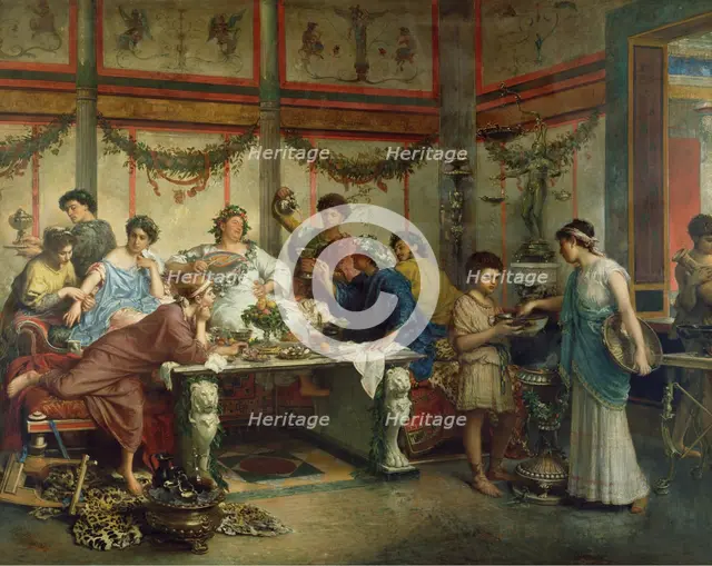 A Roman Feast, late 19th century. Creator: Roberto Bompiani.