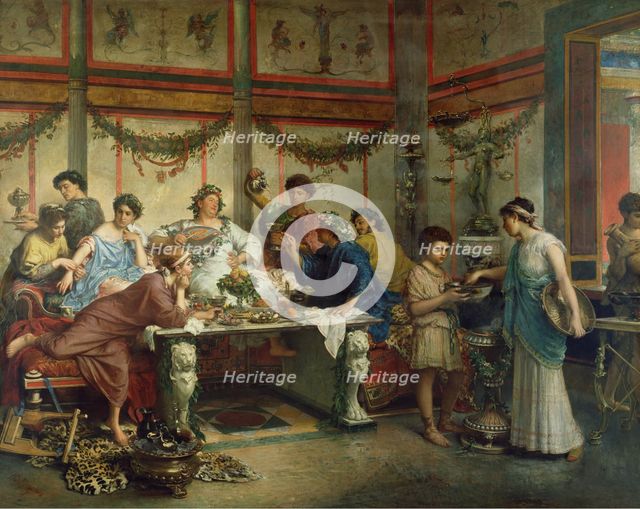 A Roman Feast, late 19th century. Creator: Roberto Bompiani.