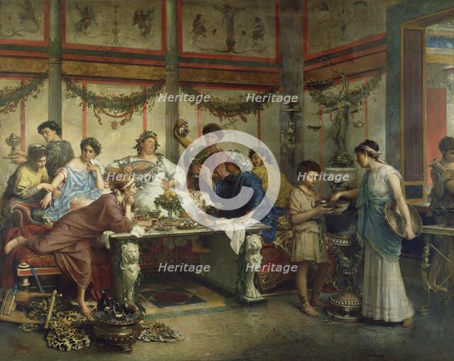 A Roman Feast (Saturnalia), Second Half of the 19th cen.. Creator: Bompiani, Roberto (1821-1908).