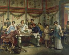 A Roman Feast (Saturnalia), Second Half of the 19th cen.. Creator: Bompiani, Roberto (1821-1908)