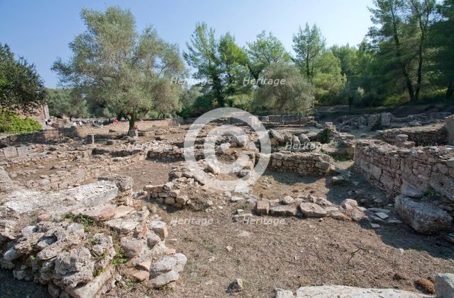 A Roman hotel in Olympia, Greece. Creator: Samuel Magal.