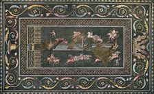 A Roman Mosaic at Lyons, Representing the Circus Games 1942. Artist: F. Artaud