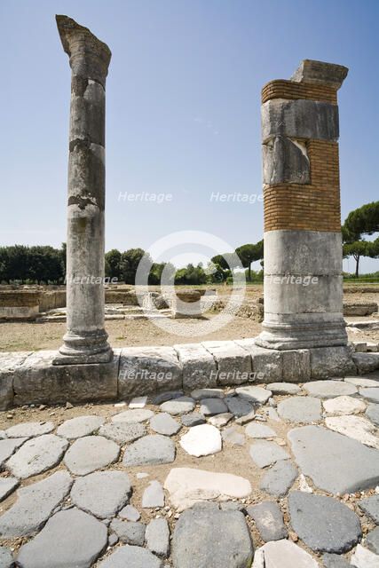 A Roman road, Minturnae, Italy. Artist: Samuel Magal