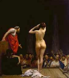 A Roman Slave Market, c1884. Creator: Jean-Leon Gerome