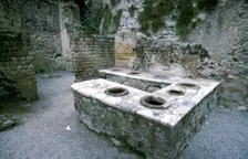 A Roman snack-bar, Herculaneum, Italy, 1st century