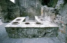 A Roman snack-bar, Herculaneum, Italy, 1st century