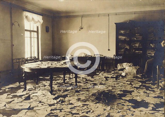 A room after a search, Russia, early 20th century(?). Artist: Unknown