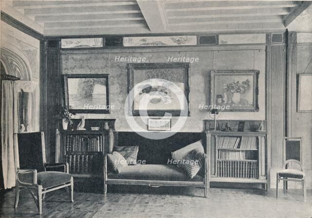 A room in the Paris residence of monsieur G. Roucher, with furniture by Maurice Dufrene, c1909. Artist: Unknown.