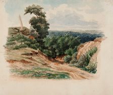 A road on a sandy hill, 1848-1860. Creator: Werner Holmberg