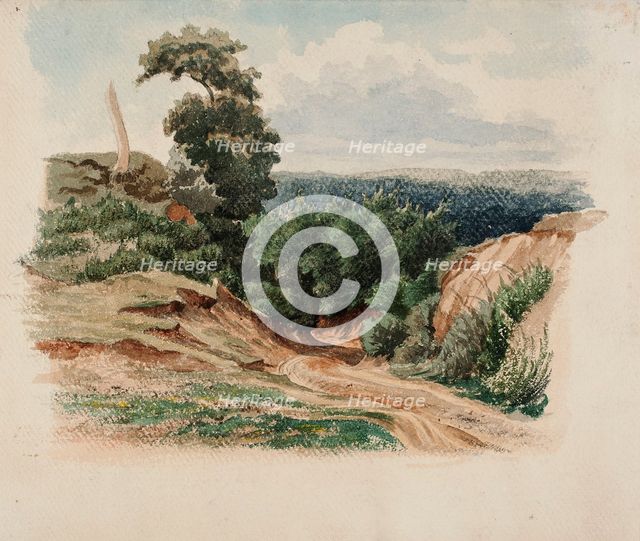 A road on a sandy hill, 1848-1860. Creator: Werner Holmberg.