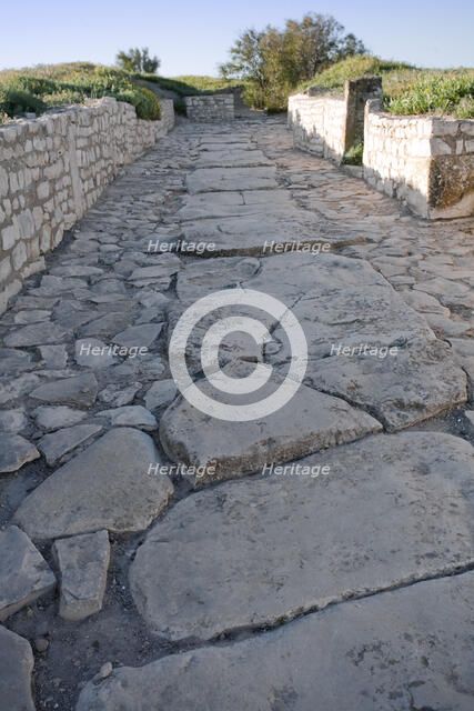 A road in Mactaris, Tunisia. Artist: Samuel Magal
