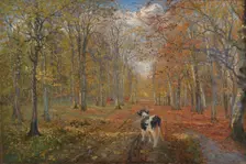 A road in Dyrehaven, autumn, 1889. Creator: Theodor Esbern Philipsen