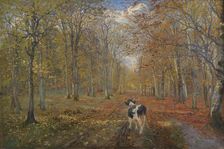 A road in Dyrehaven, autumn, 1889. Creator: Theodor Esbern Philipsen