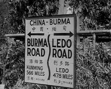 A Road Sign for the Ledo and Burma Roads, 1943. Creator: British Pathe Ltd
