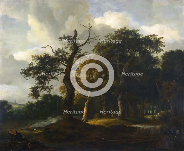A Road through an Oak Wood. Artist: Ruisdael, Jacob Isaacksz, van (1628/29-1682)