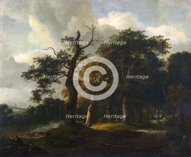 A Road through an Oak Wood. Artist: Ruisdael, Jacob Isaacksz, van (1628/29-1682)