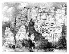 A rock inscription on the banks of the Yenisei river, 1895