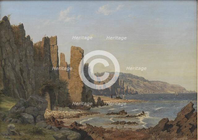 A Rocky Coast. Ro, Bornholm, 1843. Creator: Vilhelm Kyhn.