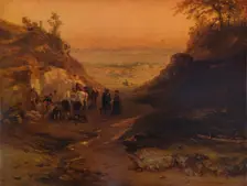 A Rocky Gorge, with Figures and Horses 1848, (1938)