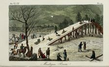 A roller coaster. Illustration from Il costume antico e moderno o storia del governo… by Giulio Ferrario, 1831. Artist: Giarrè, Luigi (1772-1844)